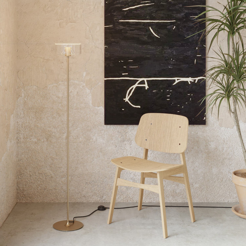 Creative-Cables MAG-Y Brown Floor Lamp with Clear Ghost G02 Bulb