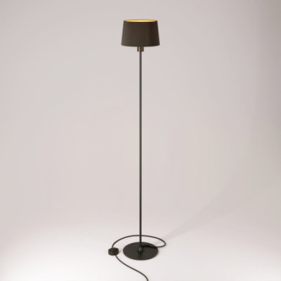 Czarna lampa podłogowa MAG-Y z abażurem Athena Creative-Cables