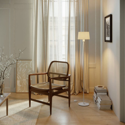 Creative-Cables MAG-Y White Floor Lamp with Athena Shade
