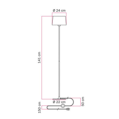 Brązowa lampa podłogowa MAG-Y z abażurem Athena Creative-Cables