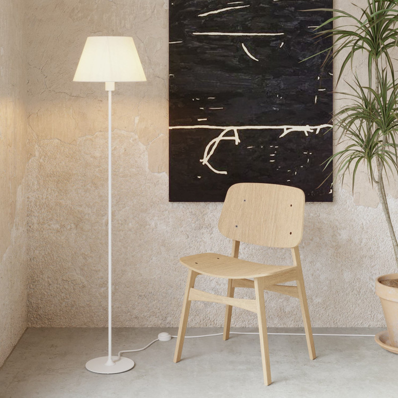 Biała lampa podłogowa MAG-Y z abażurem Impero M Creative-Cables