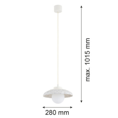 Argon x Bolesławiec BOLL White Shell Ceramic Pendant Light with Opal Glass