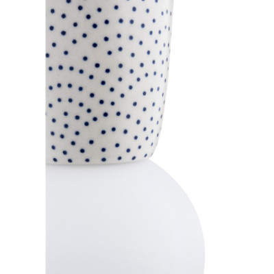 Argon x Bolesławiec BOLL White Provençal Ceramic Pendant Light with Opal Glass