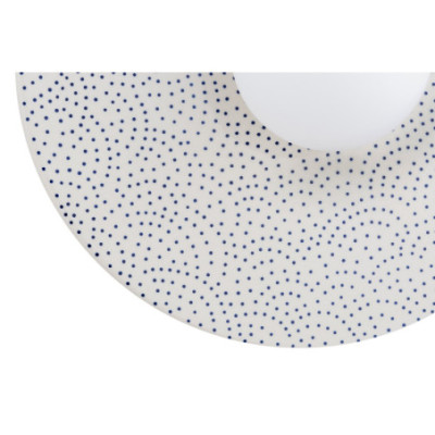 Argon x Bolesławiec BOLL White, Navy Blue Ceramic Wall Light with Opal Glass