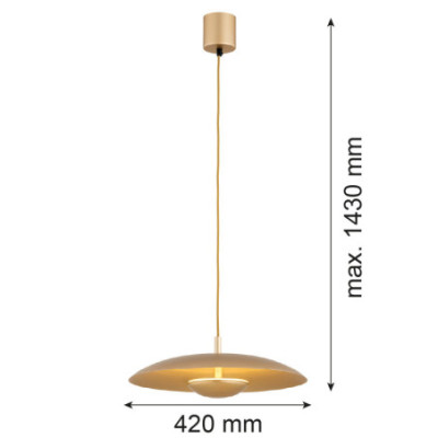 Lampa wisząca BOLTON w kolorze złotym Argon