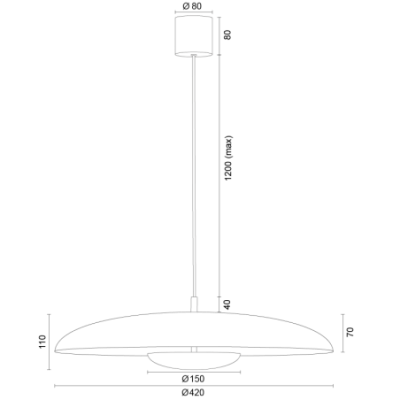 Lampa wisząca BOLTON w kolorze złotym Argon