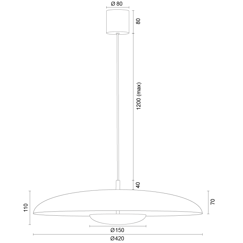 Lampa wisząca BOLTON w kolorze złotym Argon