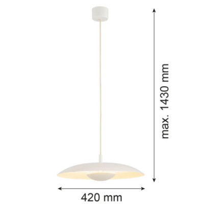 Lampa wisząca BOLTON w kolorze kremowej bieli Argon
