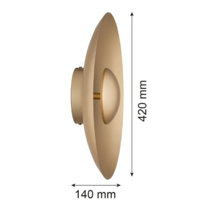 Argon BOLTON Gold Integrated LED Wall Light