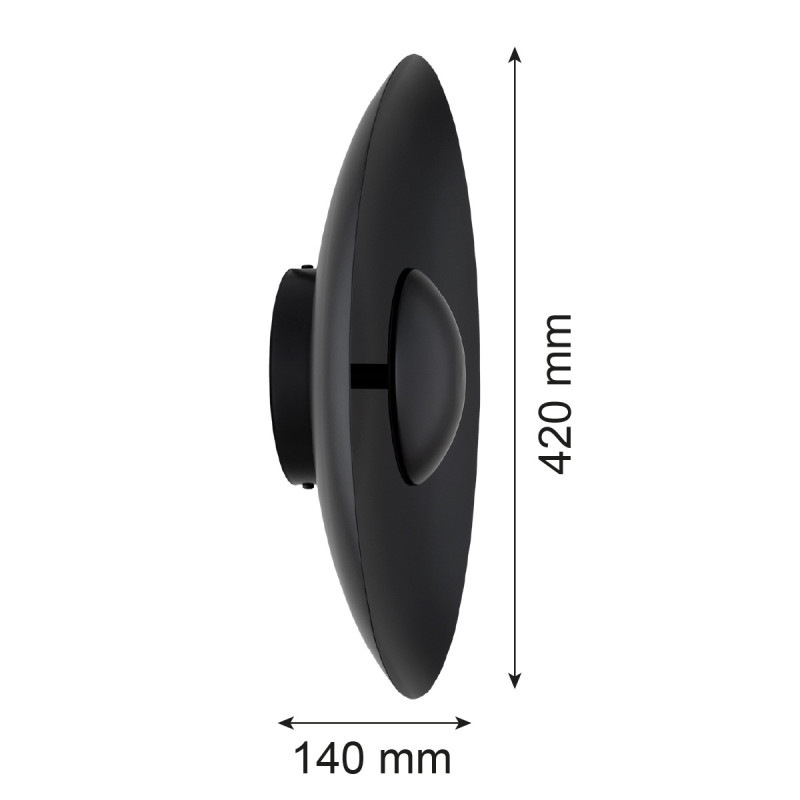 Argon BOLTON Black Steel Wall Light