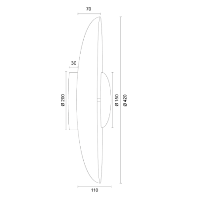 Argon BOLTON Black Steel Wall Light
