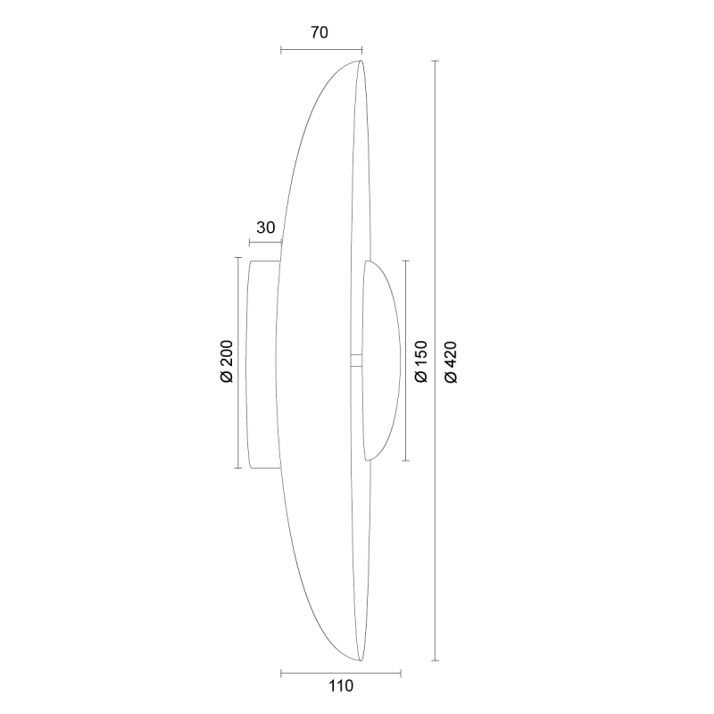 Argon BOLTON Black Steel Wall Light