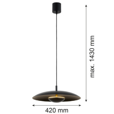 Argon BOLTON Black Pendant Light
