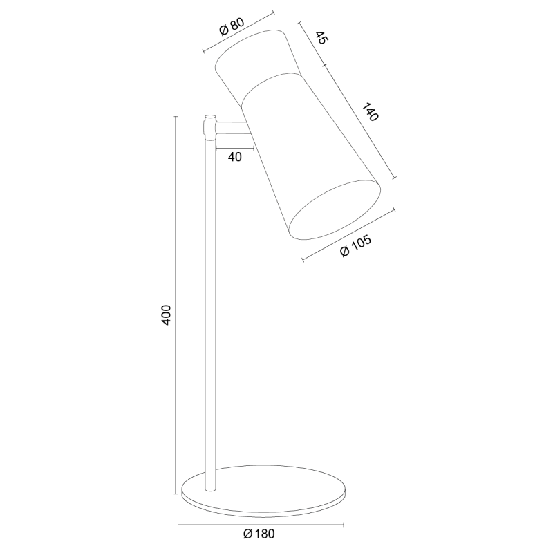 Argon LORD Gold Table Lamp