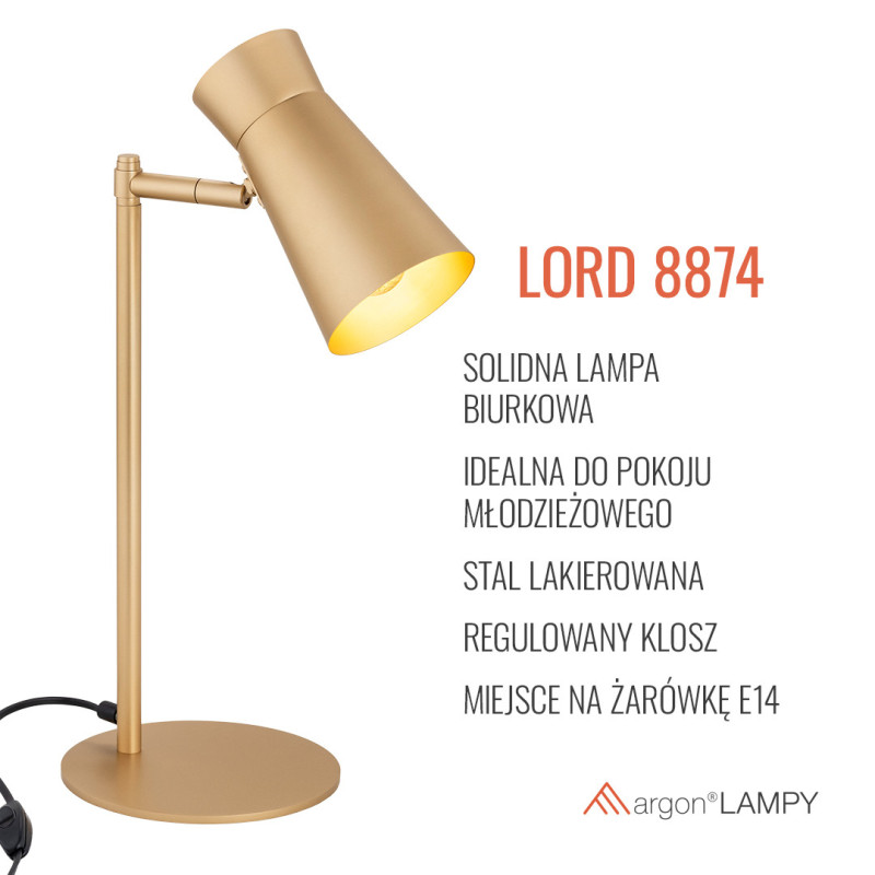 Argon LORD Gold Table Lamp