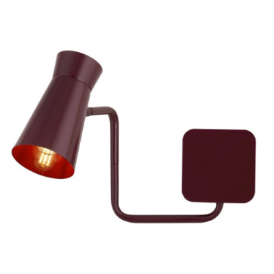 Argon LORD Burgundy Wall Light with Adjustable Shade