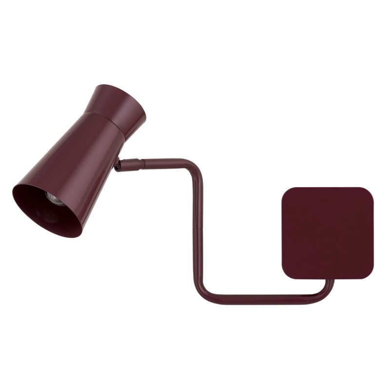 Argon LORD Burgundy Wall Light with Adjustable Shade
