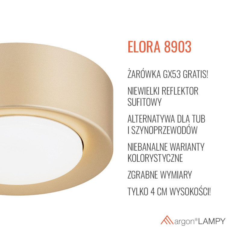 Argon ELORA Gold Ceiling Light