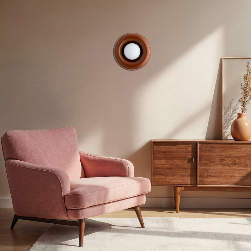 Argon TEVO Terracotta Glass Wall Light