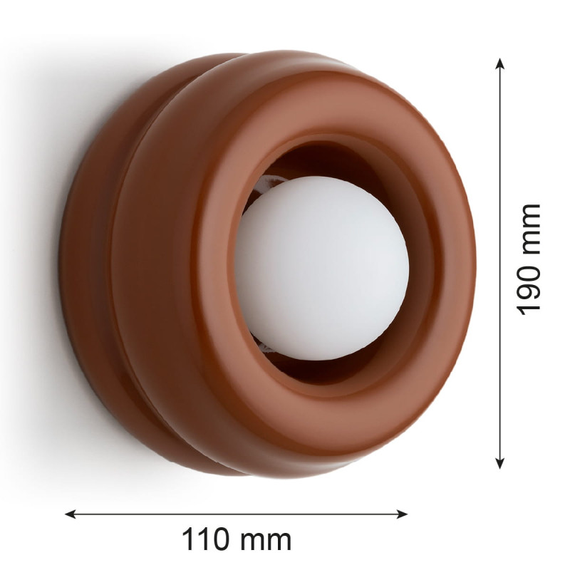 Argon TEVO Terracotta Glass Wall Light