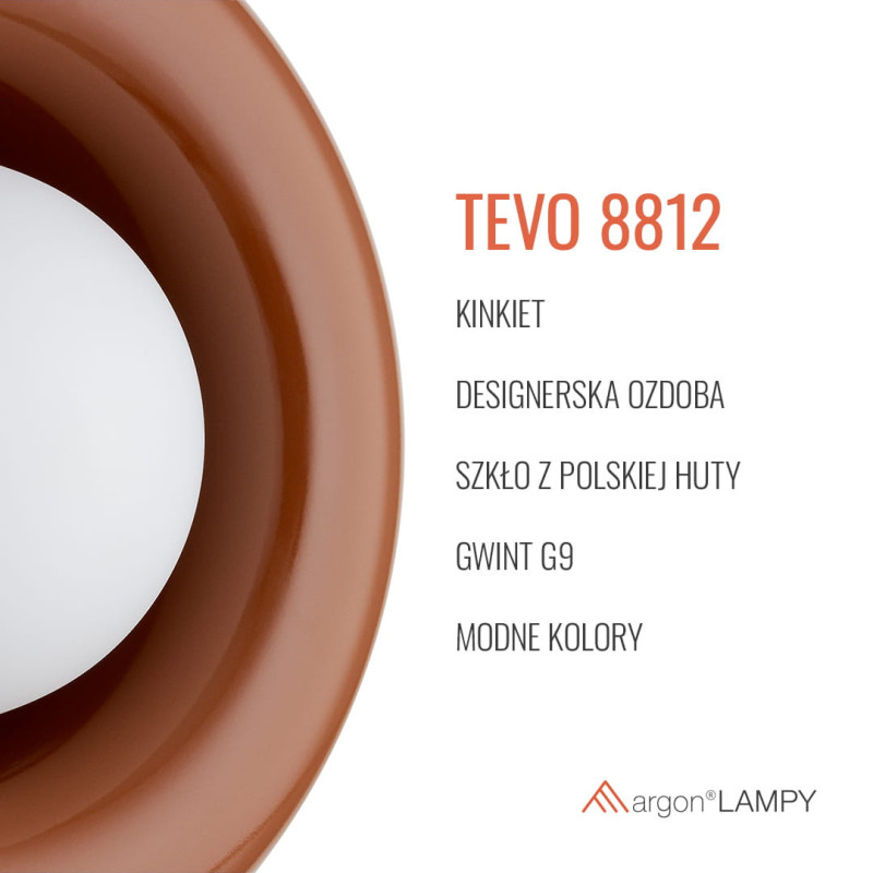 Argon TEVO Terracotta Glass Wall Light