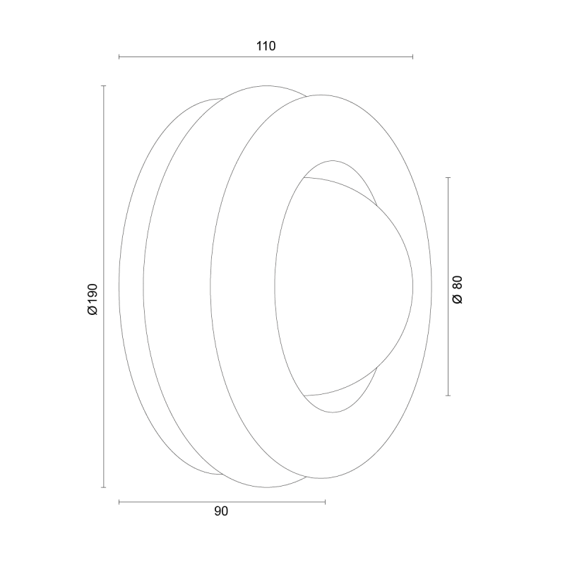 Argon TEVO Cashmere Glass Wall Light