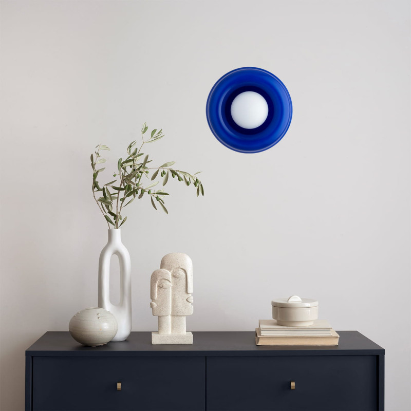 Argon TEVO Blue Glass Wall Light