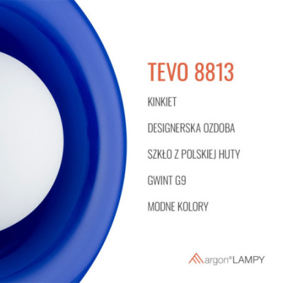 Argon TEVO Blue Glass Wall Light