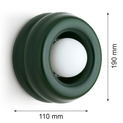 Argon TEVO Green Glass Wall Light
