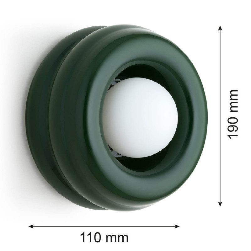 Argon TEVO Green Glass Wall Light