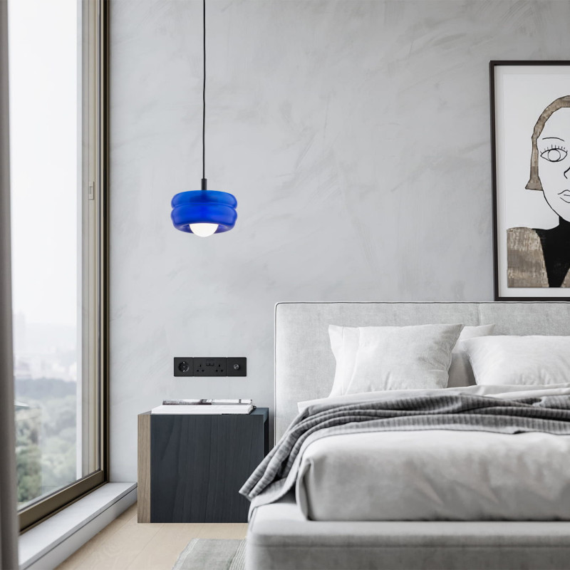 Argon TEVO Blue Glass Pendant Light