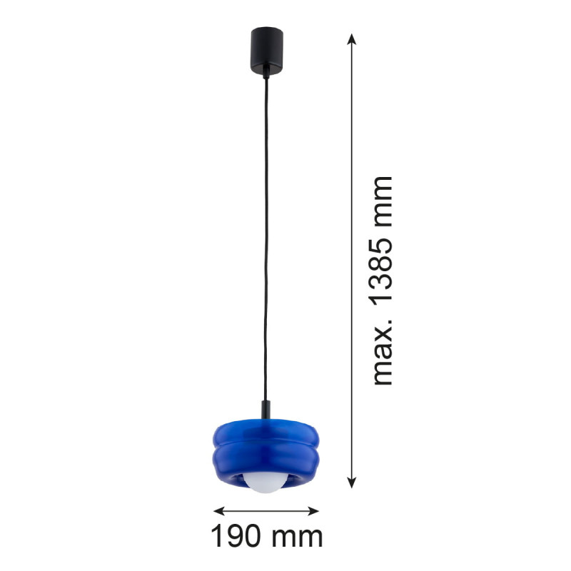 Argon TEVO Blue Glass Pendant Light