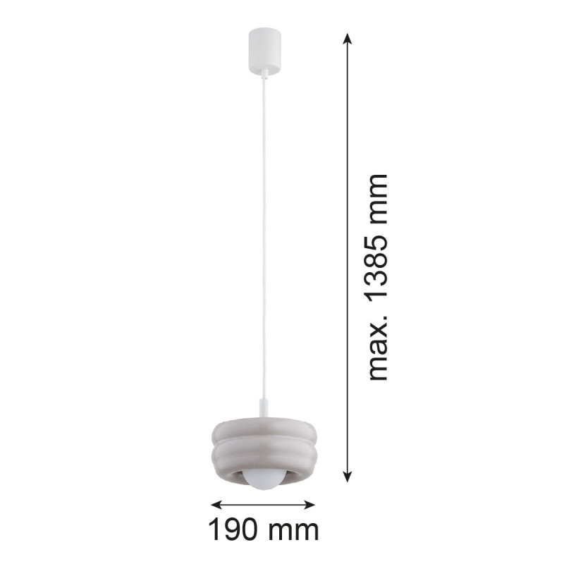 Argon TEVO Cashmere Glass Pendant Light