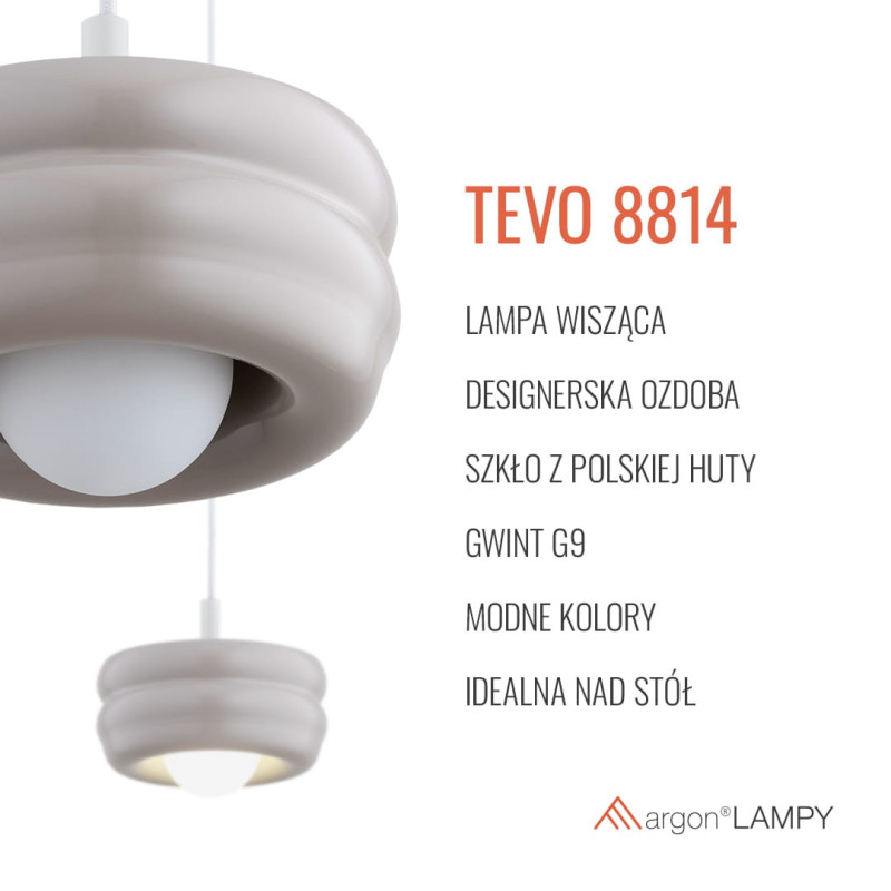 Argon TEVO Cashmere Glass Pendant Light