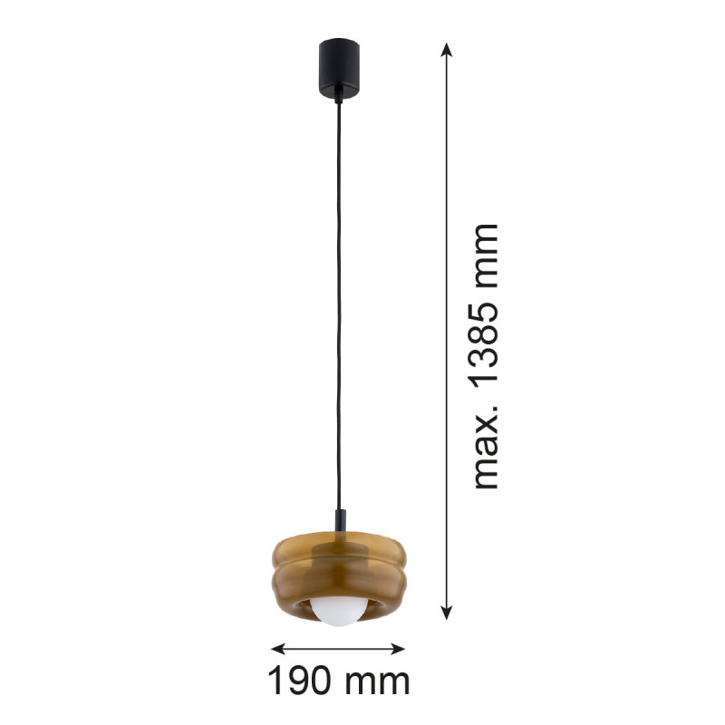 Argon TEVO Amber Glass Pendant Light