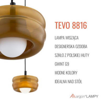 Argon TEVO Amber Glass Pendant Light