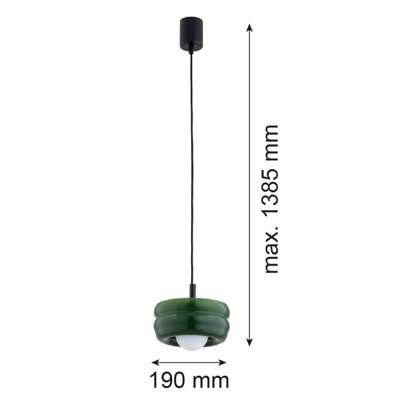 Argon TEVO Green Glass Pendant Light