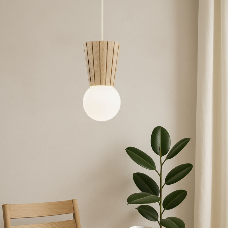 Lampa wisząca Volante w stylu jasnego drewna Argon
