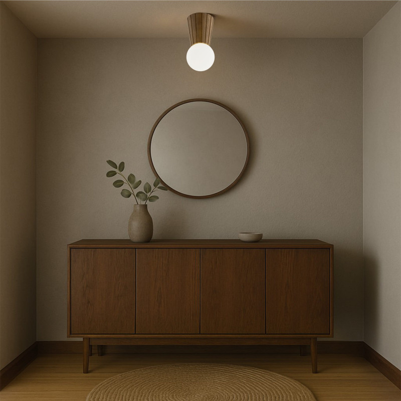 Argon VOLANTE Dark Wood Effect Ceiling Light