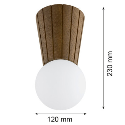 Argon VOLANTE Dark Wood Effect Ceiling Light