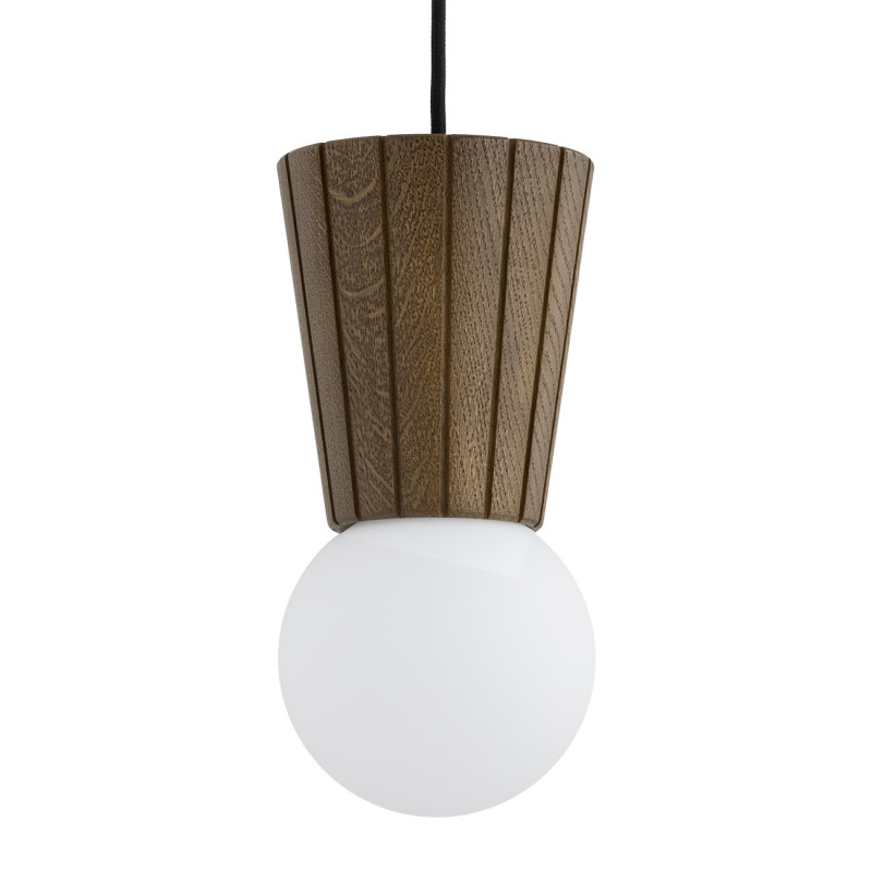 Potrójna lampa sufitowa Volante w stylu ciemnego drewna Argon