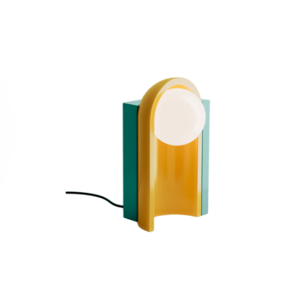 Ceramiczna lampa stołowa Cleo Turchese + Giallo Ferroluce