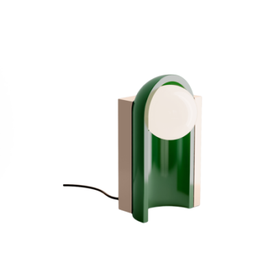 Ceramiczna lampa stołowa Cleo Verde Bali + Grigio Sabbia Ferroluce