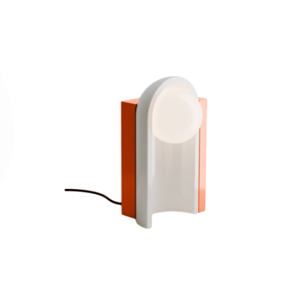Ceramiczna lampa stołowa Cleo Arancio Volpe + Crema Ferroluce