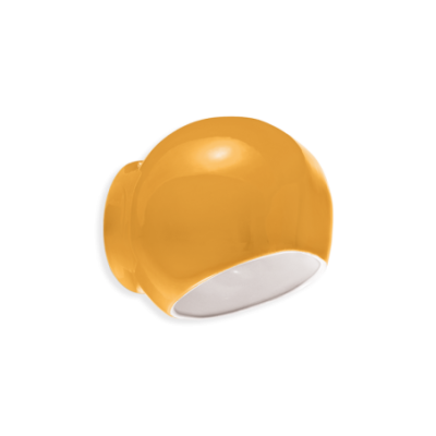 Cermaiczna lampa ścienna Ayrton Giallo z żółtym kloszem Ferroluce