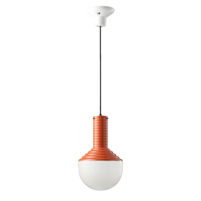 Ceramiczna lampa wisząca Selaron Arancio Poke z pomarańczowym kloszem Ferroluce