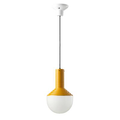 Ferroluce SELARON Yellow Painted Glass Pendant Light