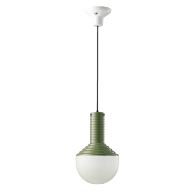 Ceramiczna lampa wisząca Selaron Verde Salvia z zielonym kloszem Ferroluce