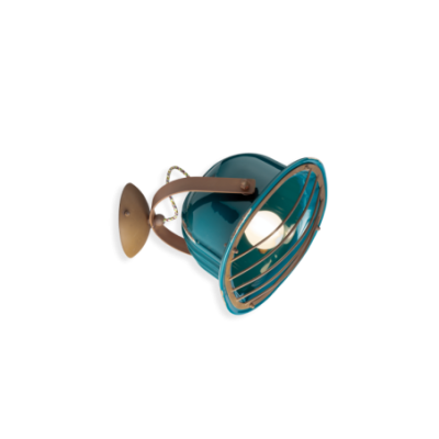 Ceramiczna lampa ścienna Industrial Vintage Verde w kolorze zielonym