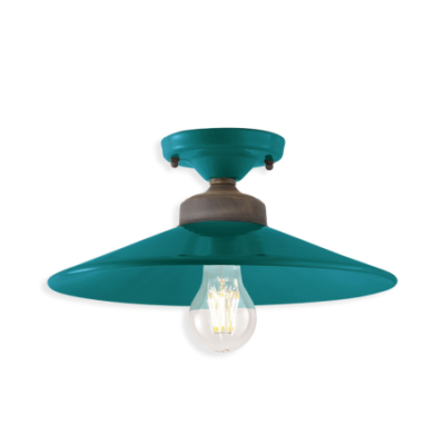 Ceramiczna lampa wisząca Colors Verde z zielonym kloszem Ferroluce